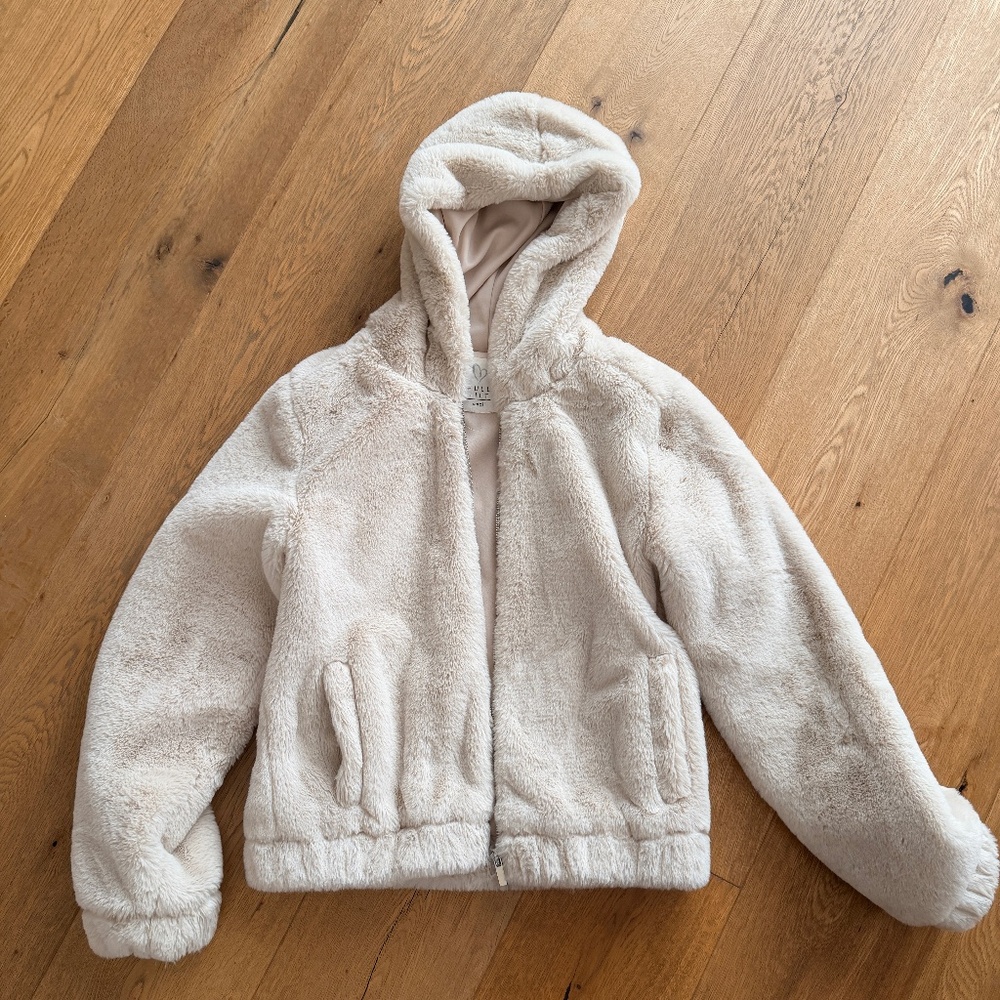 Women's Faux Fur Size Small Hooded Jacket